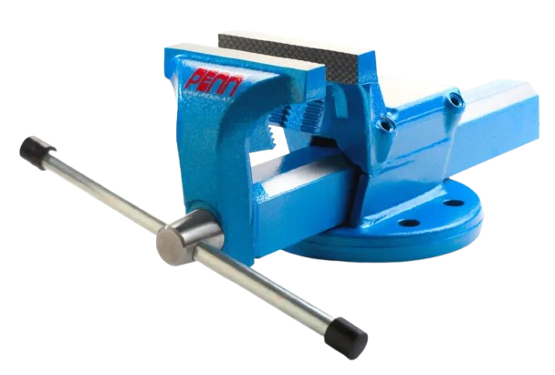 Parallelschraubstock mit Rohrspannbacken, Backenbreite 140 mm