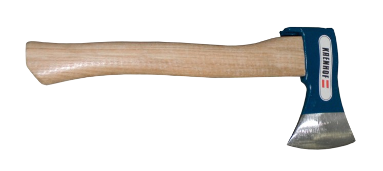 Bauhacke / Zimmermannsbeil / Axt, Stiellänge 380 mm, mit Nagelzug am Haus
