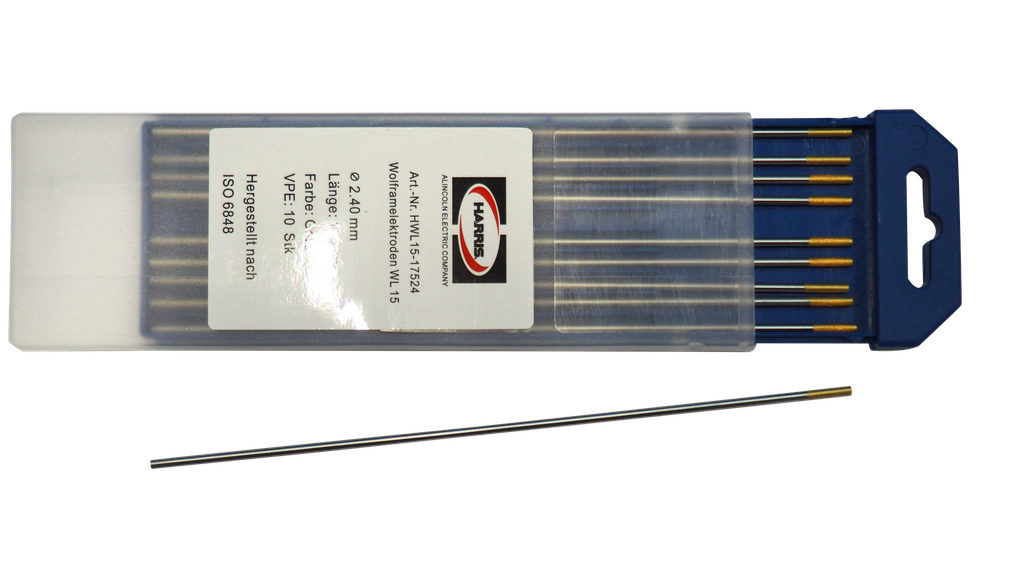 Wolframelektrode WL 15 2,4x175mm, gold