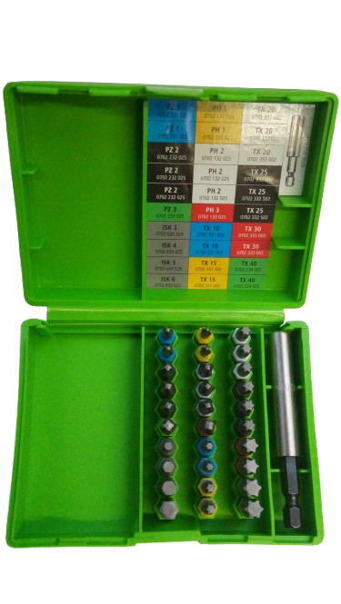 Bit Box 1/4" 31 teilig Kreuz, Torx, Innensechskant