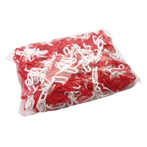 Absperrkette rot/weiß Kunststoff kältebeständig je m