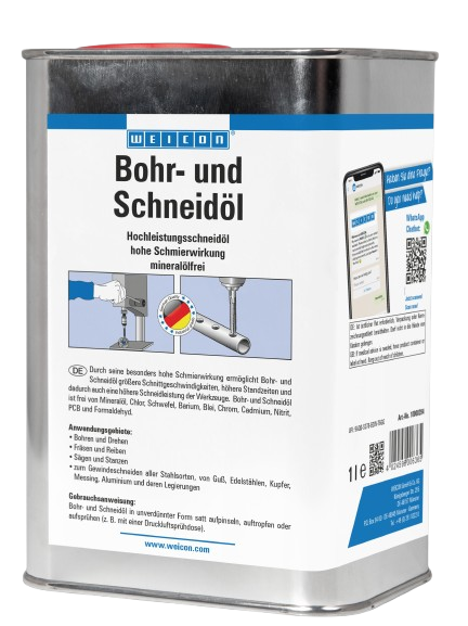 Hochleistungsschneidöl 1 L, mineralölfrei, biologisch abbaubar, Weicon Bio-Cut