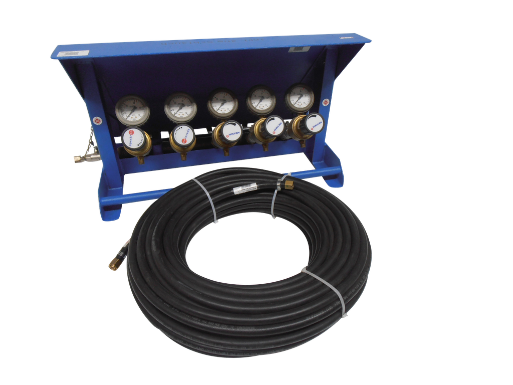 Verteilerstation Argon/CO2 (Bündel), 5fach, 40m Schlauch 3/8"