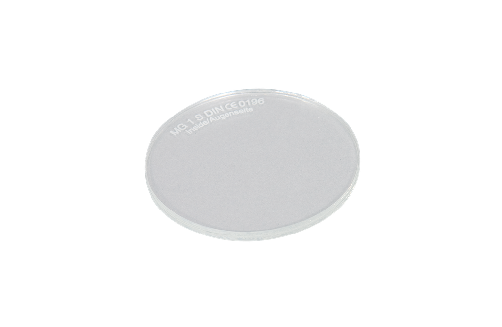 Ersatzglas farblos, ø=50 x 1 mm, 1-lagig, PET-G Kunststoffglas, Klar