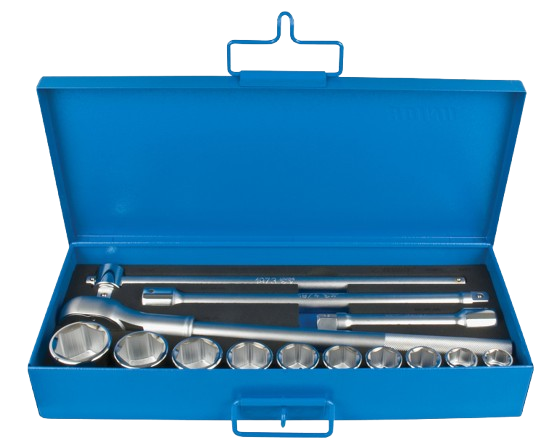 Stecknuss-Satz, SW 22 bis 50 mm / 14-teilig, 3/4" Vierkant
