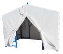 Rohr-Schweißerzelt (Eigenbau) 3,3 x 2,4 x 2,7 m, mit PVC-Plane
