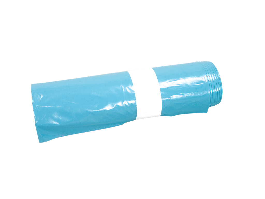 Müllsack blau, 120l, Stärke 60µm (Rolle á 25 Stück)