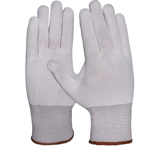 Strickhandschuhe, Nylon/BW weiß, Strickbund Gr.10