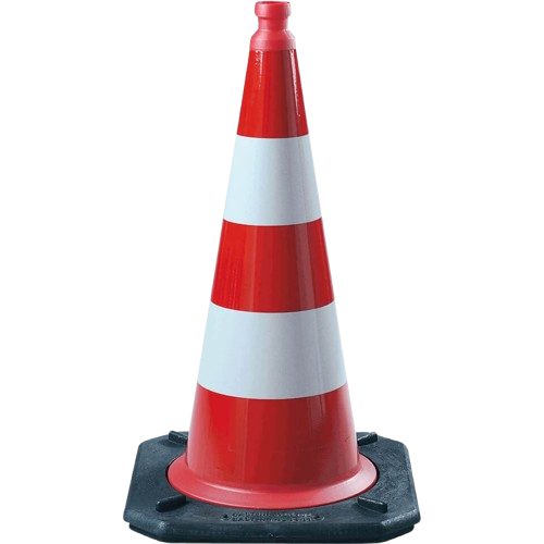 [371711/0016] Leitkegel, h= 750 mm, rot/weiß
