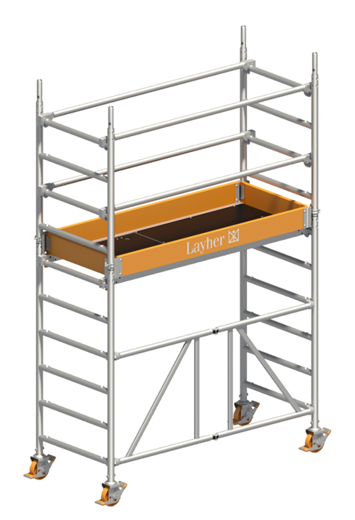 Fahrgerüst, 0,68 x 1,8 m AH=2,86 m, Layher, ZIFA