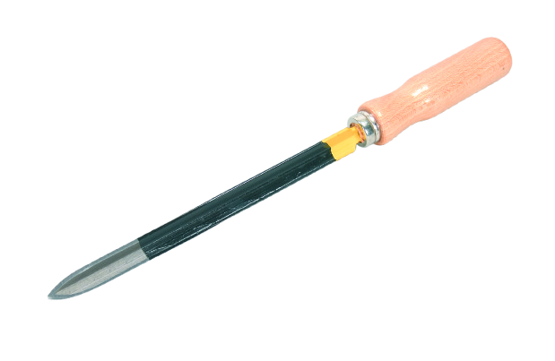 Dreikant-Hohlschaber, Klingenlänge 250 mm, mit Holzheft