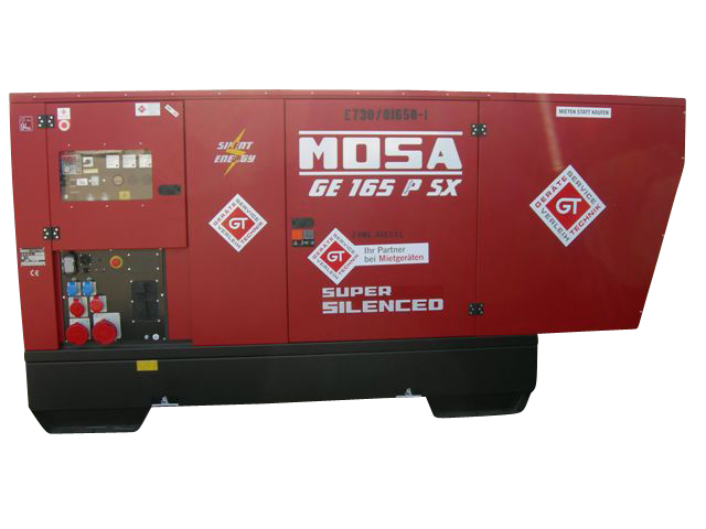 Stromerzeuger, 150 kVA, Diesel, 230 V / 400 V, Mosa, GE165PSX, stationär