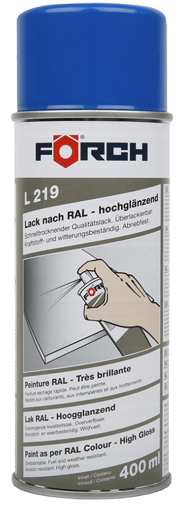 Lackspray, Verkehrsblau, Hochglanz, Förch, RAL 5017, 400 ml