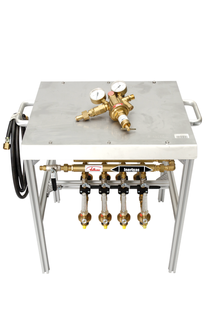 Verteilerstation Argon/CO2 (Bündel), 8-fach, 40m Schlauch 3/8"