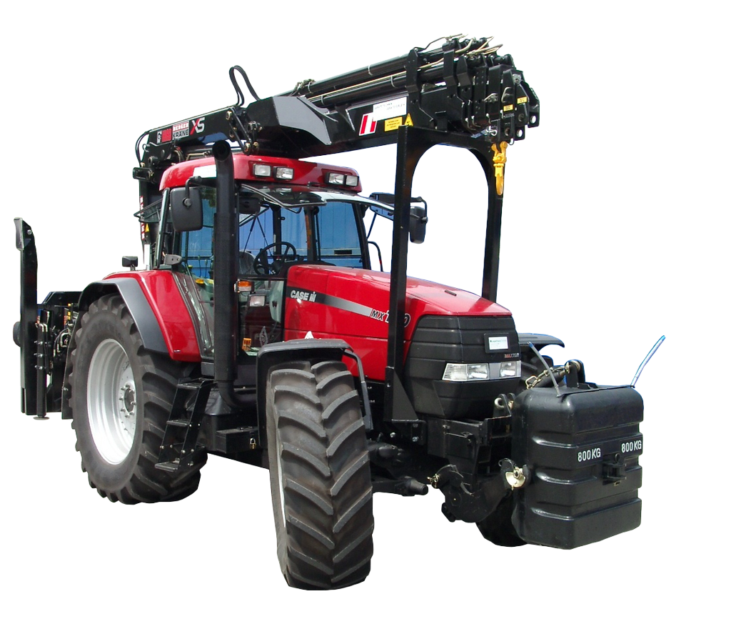 Traktor mit Ladekran Palfinger, funkgesteuert, Case, MX 170
