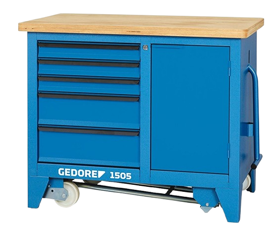 Rollwerkbank mit Schraubstock, 1100 mm, Gedore, 1505 S