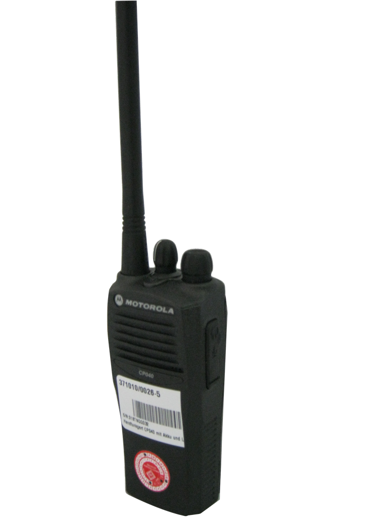 Handfunkgerät, 4-Kanal, VHF/FM, Motorola, CP040, mit Akku und Ladegerät