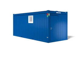 WC-Container, 6 m; h = 2,8 m, Herren, weiß RAL 9002