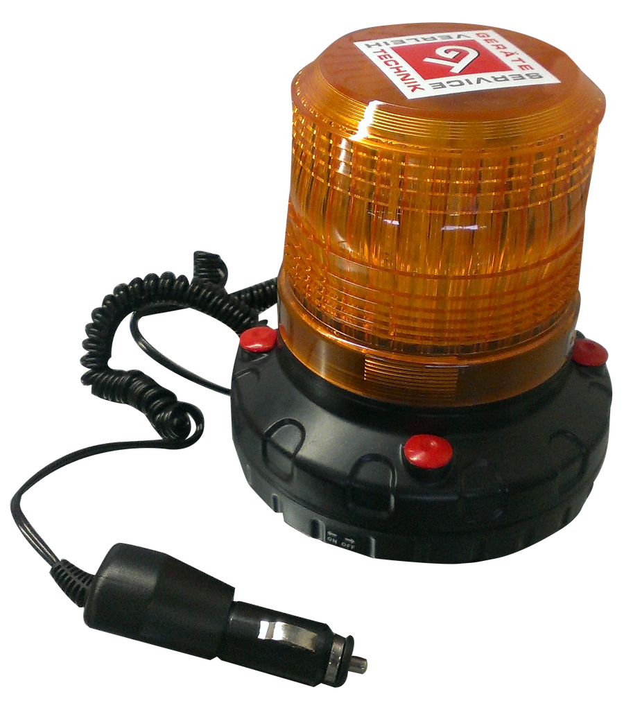 Rundumleuchte mit Magnetfuß, orange Akku/LED