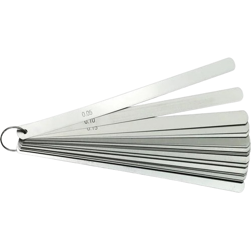 Fühlerlehren-Satz 500 mm, 0,05 bis 1,0 mm / 20 Blatt, am Ring hängend