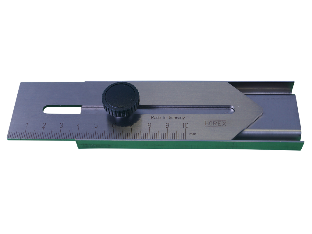 Präzisions-Streichmaß, 100 mm, mit Feststellschraube und gelaserter mm-Teilung