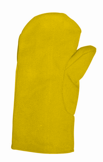 Handschuh Kevlar, Fäustling, 1 Stück, hitzebeständig bis ~ 500°C, gelb