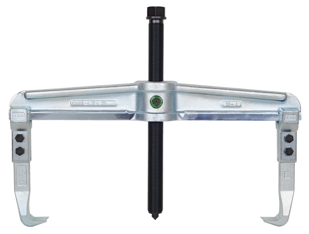 Abzieher, 2-armig, Spannweite 520 mm/-tiefe 209 mm, 12 t, KUKKO, 20-4