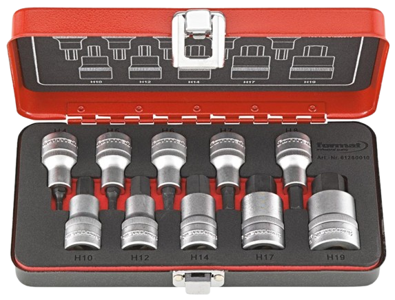 Stecknuss-Satz Innensechskant 4-19mm 1/2"Vierk.