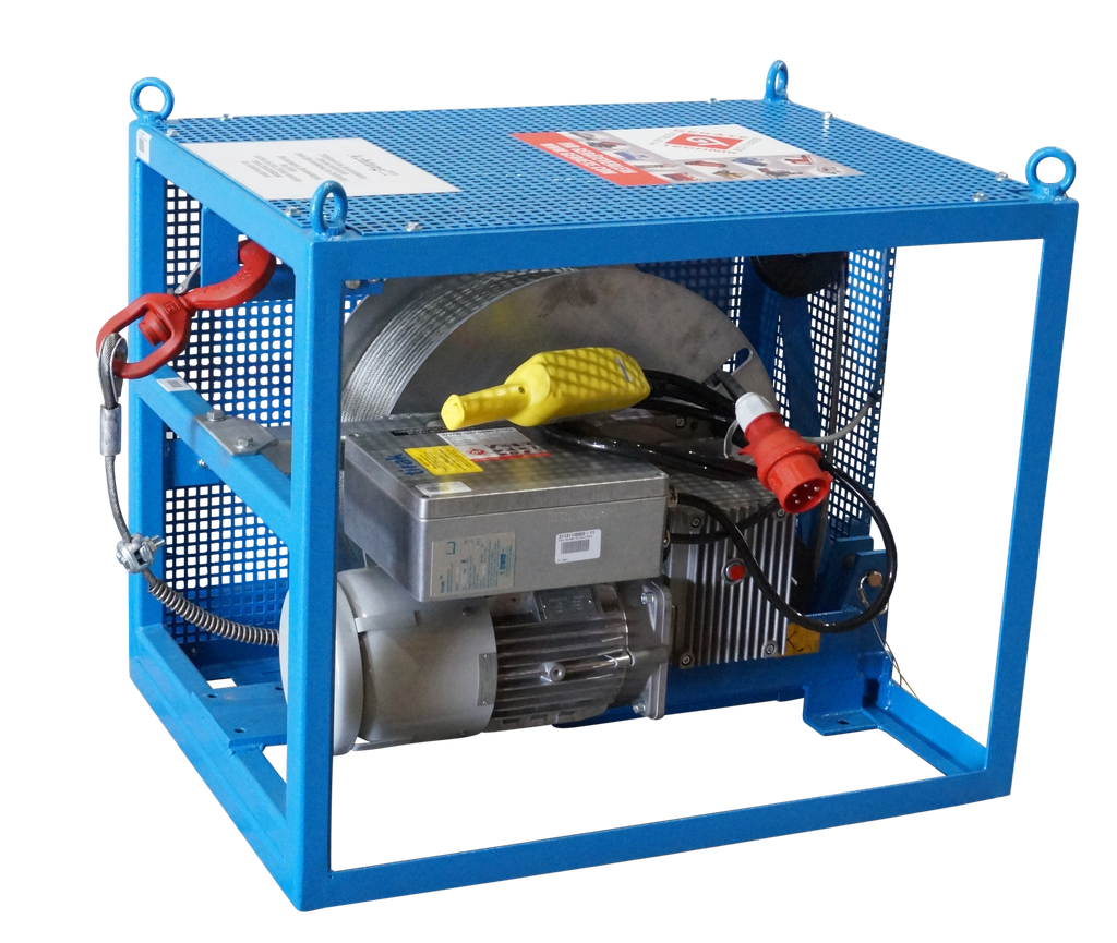 Seilwinde, 400 V, 1,5 t, Tirak, X 1530, mit Seil ( Ø 10 mm), mit Wickler