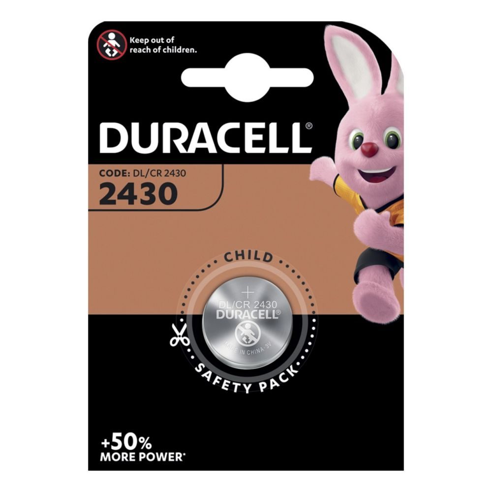 Batterie 3,0V Knopf Lithium CR2430 Duracell