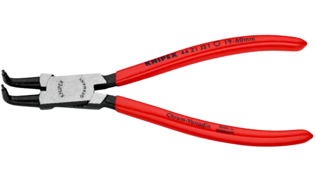 Seegerringzange innen, 19 - 60 mm, gebogen