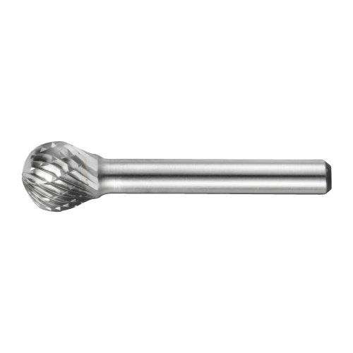 Frässtift-HM Form D, Kugel, d1=3 mm, l2=2 mm, d2=3mm, l1=40 mm, Z7 Steel