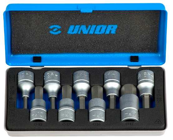 Inbus Stecknuss-Satz, 5 bis 17 mm / 9-teilig, 1/2" Vierkant