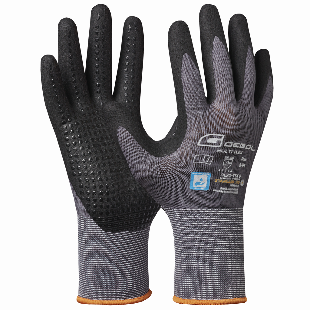 Strickhandschuhe, Montagehandschuhe Multi - Flex, grau, Gr.9