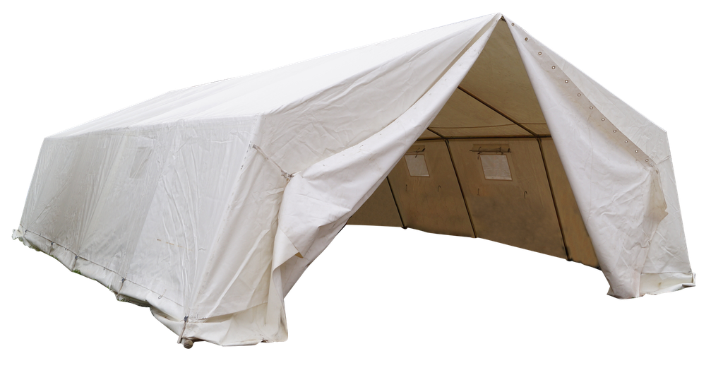 Montagezelt, 10 m x 5,79 m x 2,71 m, Gestänge aus Stahlrohr