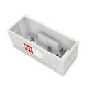 Büro- / Mannschaftscontainer, 6 m; h = 2,8 m, weiß RAL 9002