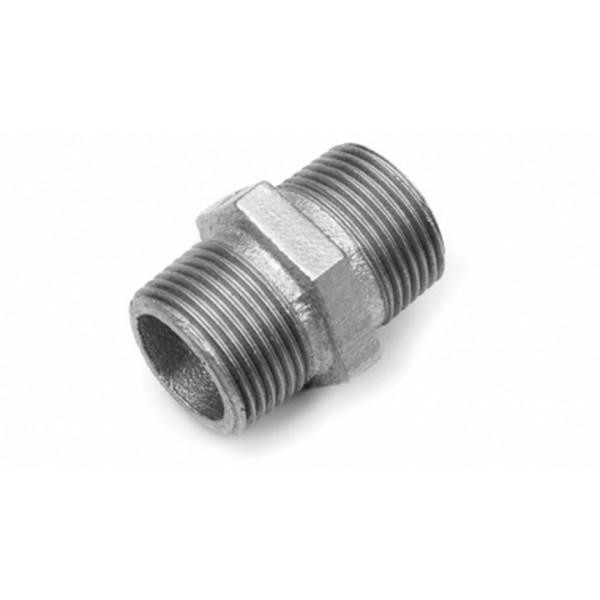 Doppelnippel zöllig DIN 8542 G 1/2" RH R 3/8" RH