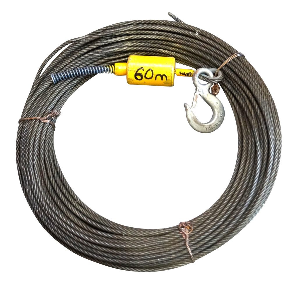 Minifor-Seil  60 m, d=6,5mm, inkl. Haken CHR
