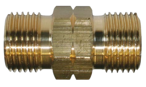 Messing Doppelnippel G 1/4" RH G 1/8" RH