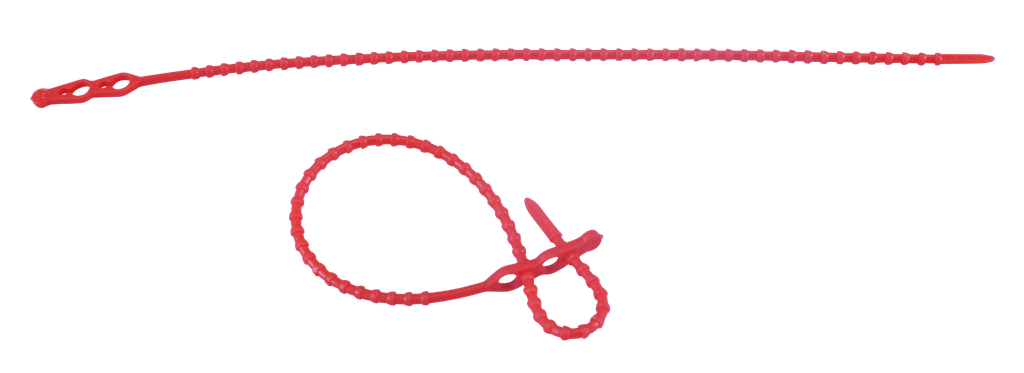 Kabelbinder 3,5 x 180 mm, wiederlösbar, rot