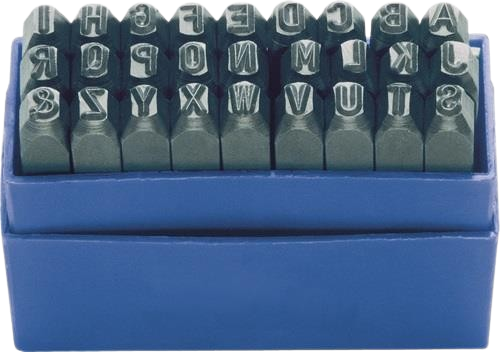 Schlagbuchstaben A-Z, Schriftgr.  5 mm