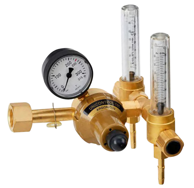 Druckminderer Argon / CO2 (Doppelflowmeter)