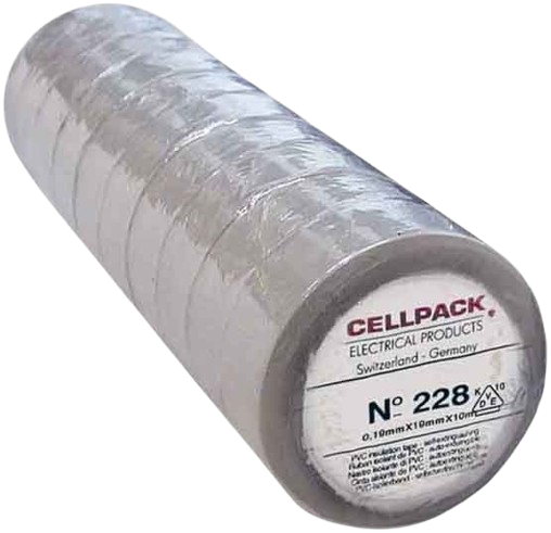 Isolierband 19 mm gelb / grün selbstklebend Cellpack PVC, -10 bis + 90 °C