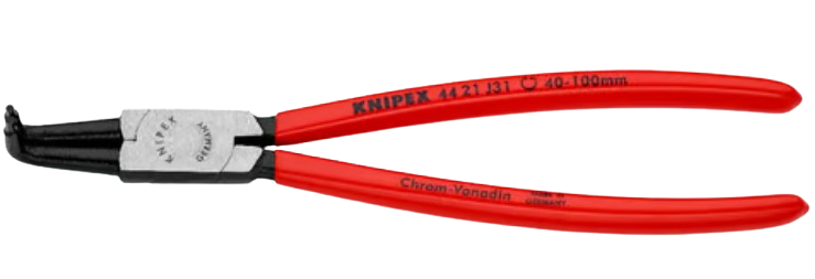 Seegerringzange innen, 40 - 100 mm, gebogen