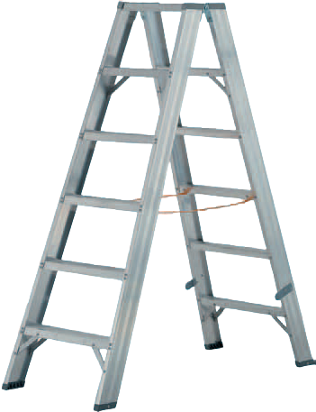 Stufen-Stehleiter, Alu, 1,50 m / 6 Stufen, Just