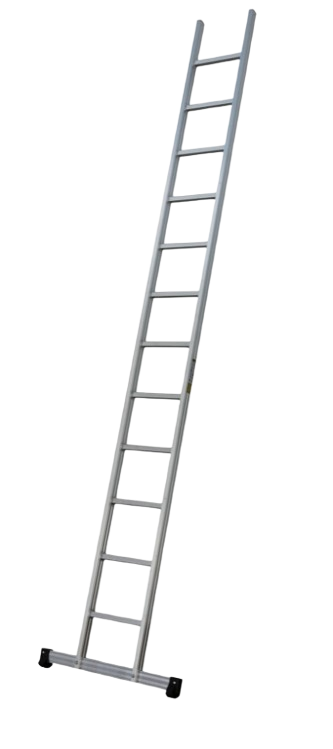 Anlegeleiter, 4,76 m / 16 Sprossen, mit Querfuß