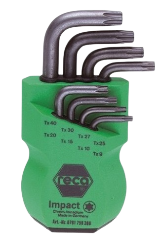 RECA Impact-Stiftschlüssel-Satz Torx TX 9 - 40 8-teilig