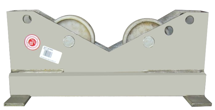 Rollenbock verstellbar, mit Kunststoffrollen, bis Ø 600 mm, 400 kg