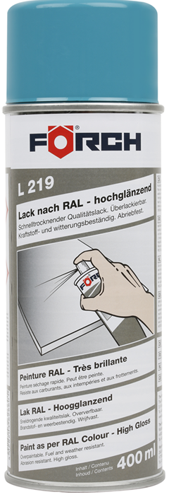 Lackspray, Lichtblau, Hochglanz, Förch, RAL 5012, 400 ml