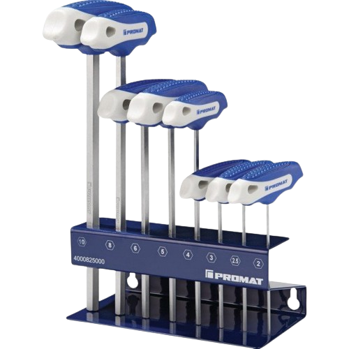 Innensechskantschlüssel Satz T-Griff 2-10mm Promat